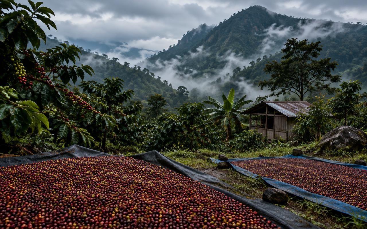 Indonesia coffee landscape