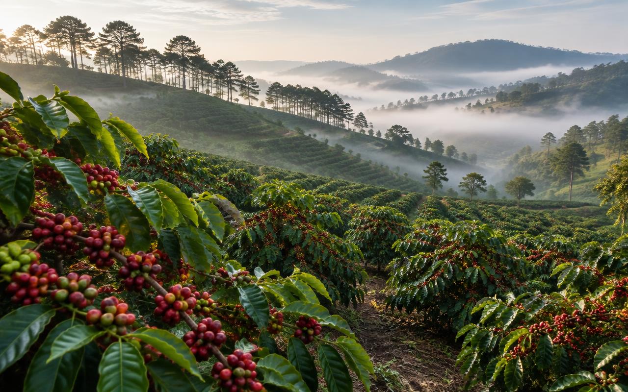 Vietnam coffee landscape